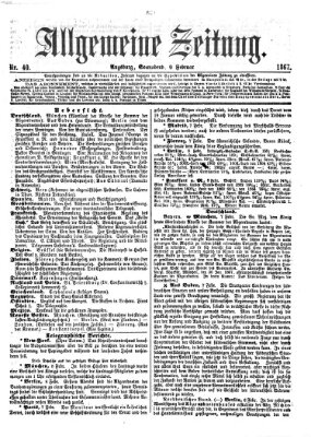 Allgemeine Zeitung Samstag 9. Februar 1867