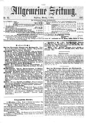 Allgemeine Zeitung Montag 4. März 1867