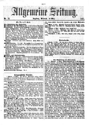 Allgemeine Zeitung Mittwoch 13. März 1867