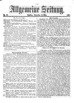 Allgemeine Zeitung Donnerstag 28. März 1867