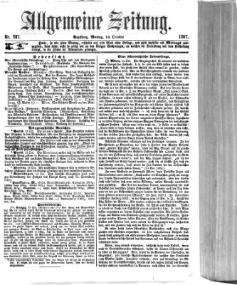 Allgemeine Zeitung Montag 14. Oktober 1867