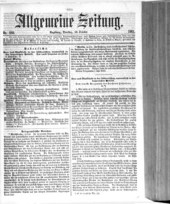 Allgemeine Zeitung Dienstag 15. Oktober 1867