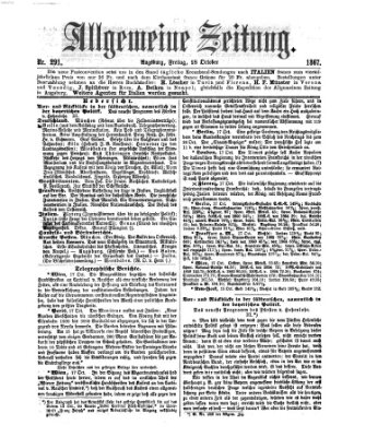 Allgemeine Zeitung Freitag 18. Oktober 1867