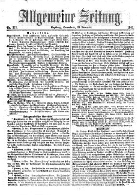 Allgemeine Zeitung Samstag 23. November 1867