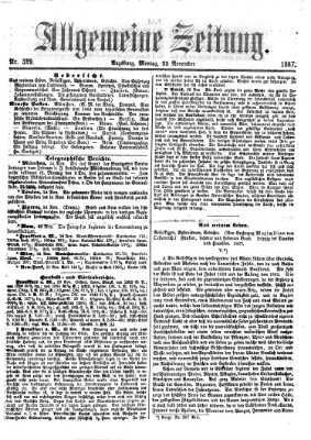 Allgemeine Zeitung Montag 25. November 1867