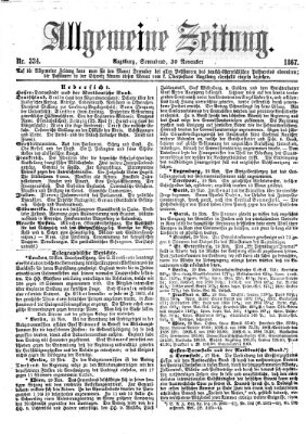 Allgemeine Zeitung Samstag 30. November 1867