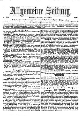 Allgemeine Zeitung Mittwoch 18. Dezember 1867