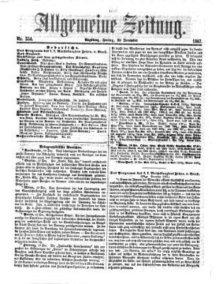 Allgemeine Zeitung Freitag 20. Dezember 1867