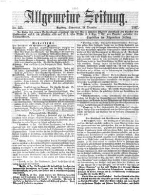 Allgemeine Zeitung Samstag 21. Dezember 1867