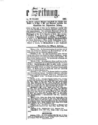 Allgemeine Zeitung Sonntag 22. Dezember 1867