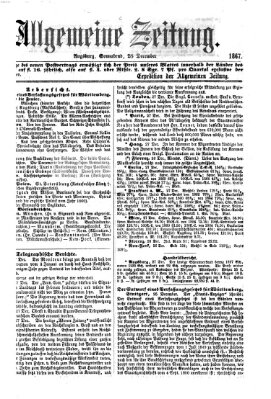 Allgemeine Zeitung Samstag 28. Dezember 1867