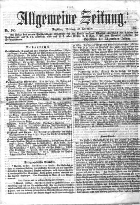 Allgemeine Zeitung Dienstag 31. Dezember 1867