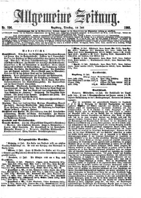 Allgemeine Zeitung Dienstag 14. Juli 1868