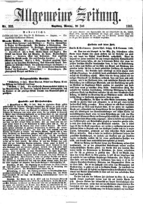 Allgemeine Zeitung Montag 20. Juli 1868