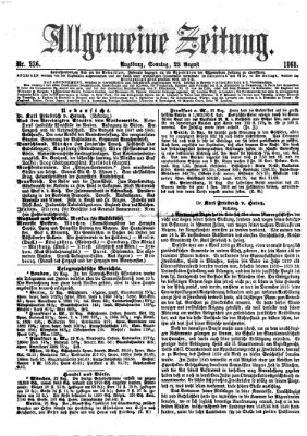 Allgemeine Zeitung Sonntag 23. August 1868