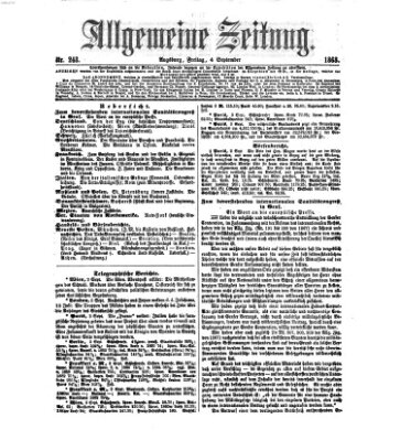 Allgemeine Zeitung Freitag 4. September 1868