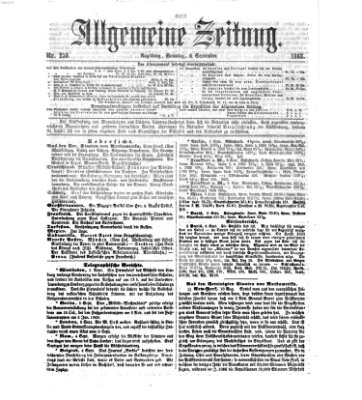 Allgemeine Zeitung Sonntag 6. September 1868