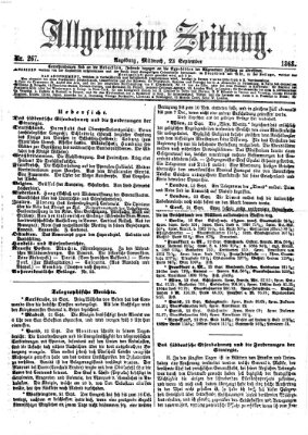 Allgemeine Zeitung Mittwoch 23. September 1868