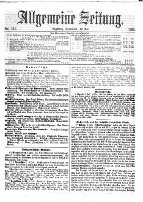 Allgemeine Zeitung Samstag 10. Juli 1869