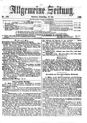 Allgemeine Zeitung Donnerstag 15. Juli 1869