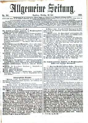 Allgemeine Zeitung Dienstag 20. Juli 1869