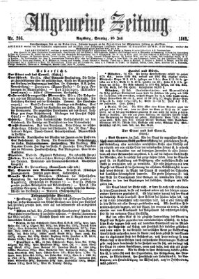 Allgemeine Zeitung Sonntag 25. Juli 1869