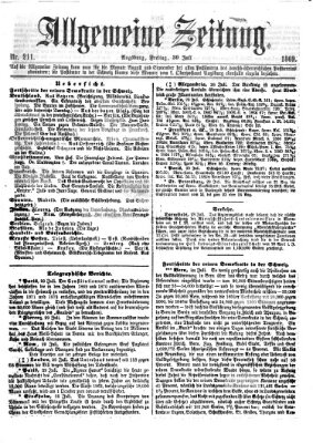 Allgemeine Zeitung Freitag 30. Juli 1869