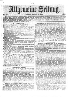 Allgemeine Zeitung Mittwoch 25. August 1869