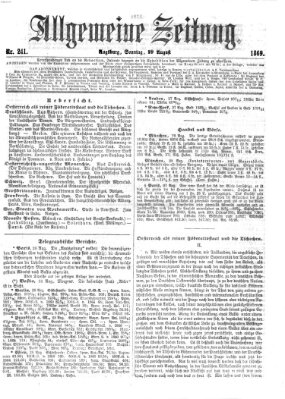 Allgemeine Zeitung Sonntag 29. August 1869