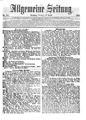 Allgemeine Zeitung Dienstag 31. August 1869