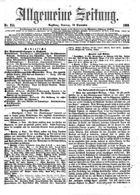 Allgemeine Zeitung Sonntag 12. September 1869