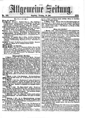 Allgemeine Zeitung Dienstag 12. Juli 1870