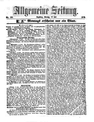 Allgemeine Zeitung Montag 18. Juli 1870