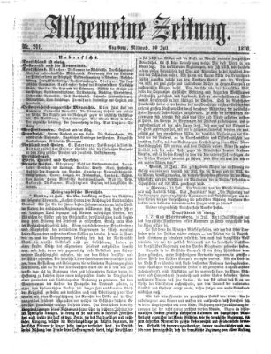 Allgemeine Zeitung Mittwoch 20. Juli 1870