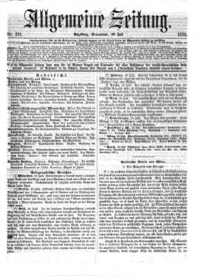 Allgemeine Zeitung Samstag 30. Juli 1870