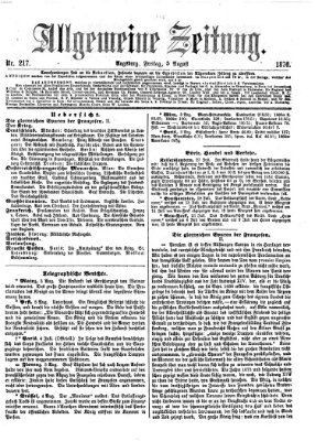 Allgemeine Zeitung Freitag 5. August 1870