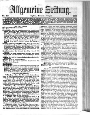 Allgemeine Zeitung Samstag 6. August 1870