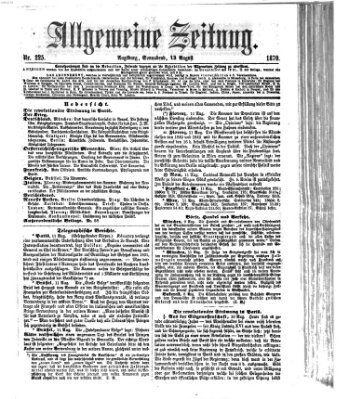 Allgemeine Zeitung Samstag 13. August 1870