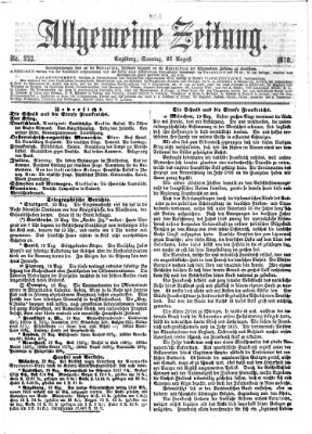 Allgemeine Zeitung Sonntag 21. August 1870