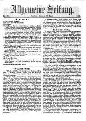 Allgemeine Zeitung Mittwoch 24. August 1870