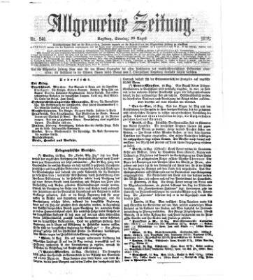 Allgemeine Zeitung Sonntag 28. August 1870