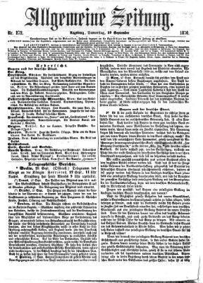 Allgemeine Zeitung Donnerstag 29. September 1870