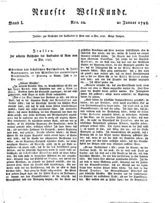 Allgemeine Zeitung Samstag 20. Januar 1798