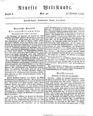 Allgemeine Zeitung Dienstag 30. Januar 1798