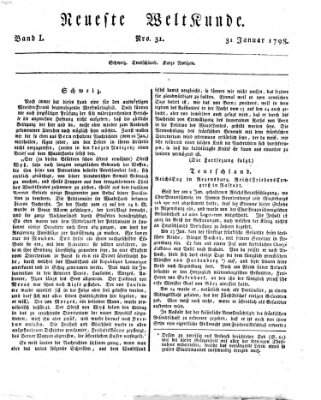 Allgemeine Zeitung Mittwoch 31. Januar 1798