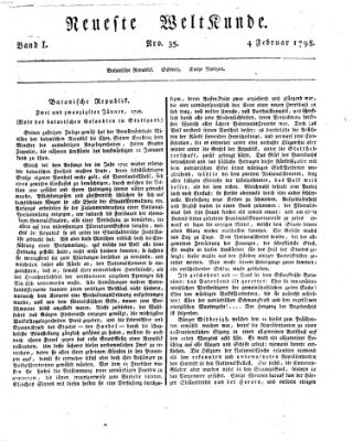 Allgemeine Zeitung Sonntag 4. Februar 1798