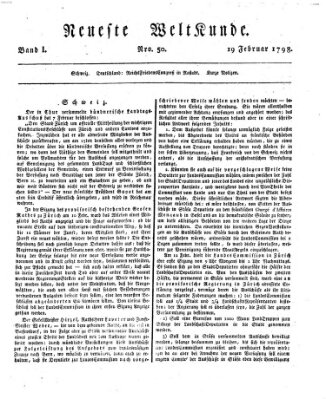 Allgemeine Zeitung Montag 19. Februar 1798