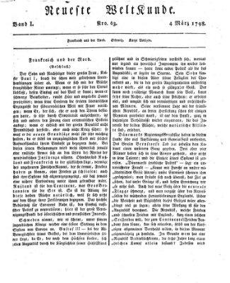 Allgemeine Zeitung Sonntag 4. März 1798