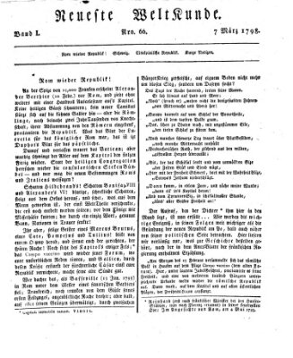 Allgemeine Zeitung Mittwoch 7. März 1798