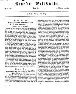 Allgemeine Zeitung Donnerstag 8. März 1798